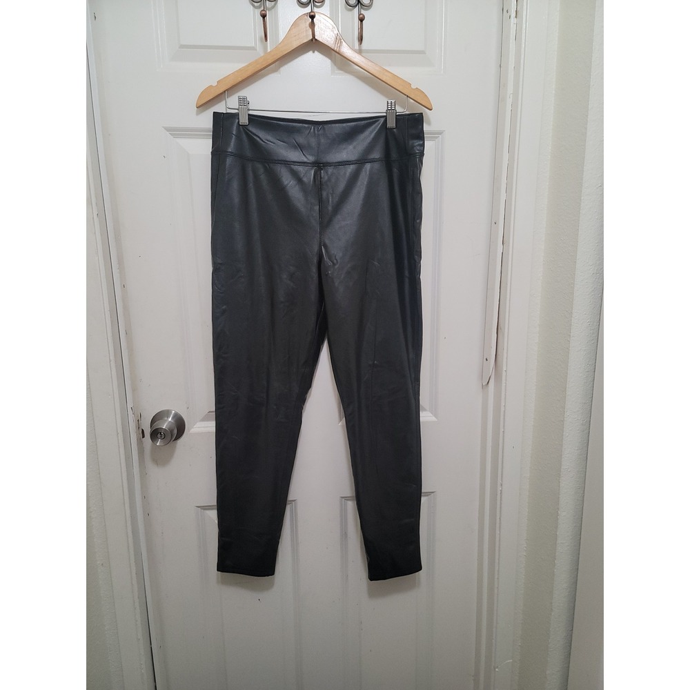 Gap Faux Leather Leggings Womens L Black Holiday Edgy Preppy Grunge Festival